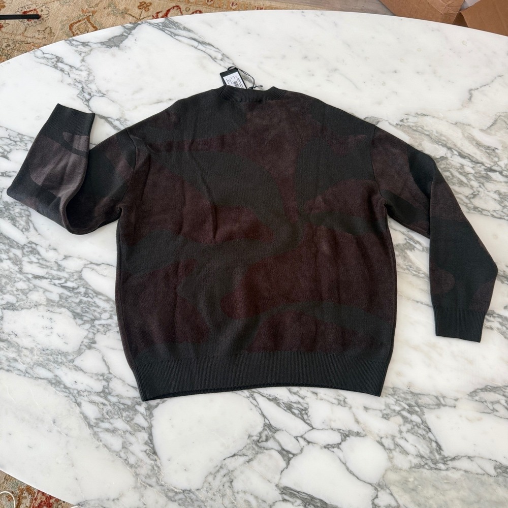Emporio Armani Men Brown Camo Pullover Sweater EM005966 Size XL NWT